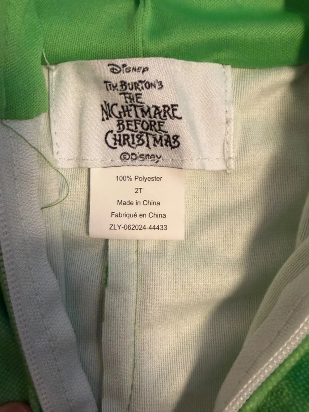 Disney Nightmare Before Christmas Oogie Boogie Costume Sz 2T